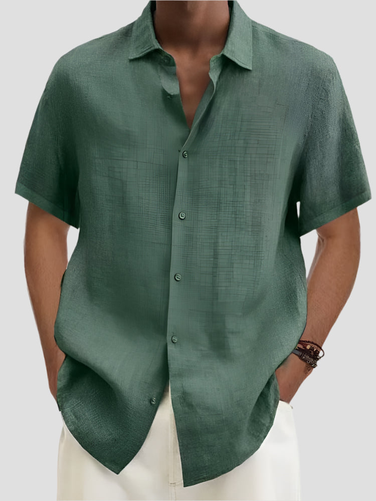 Stylisches Kurzarmhemd für Herren aus leichtem Stoff – Ideal für Sommer und Freizeit, vielseitig kombinierbar 1