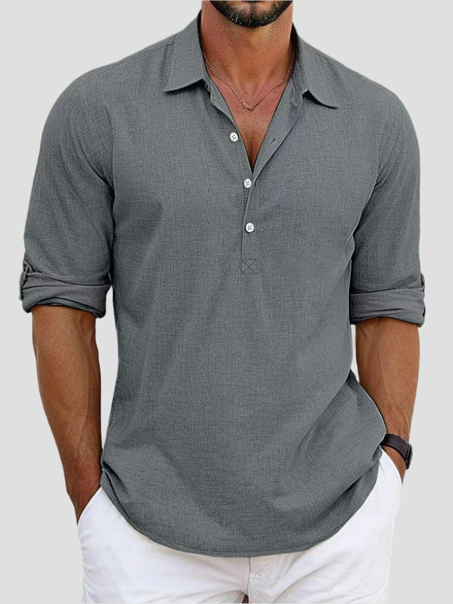 Leinenhemd für Herren – Atmungsaktives, elegantes Design für Sommerabende 1