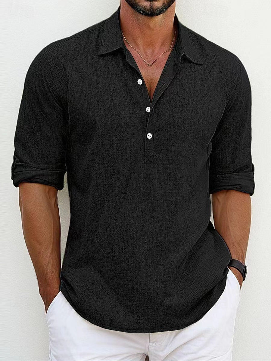 Leinenhemd für Herren – Atmungsaktives, elegantes Design für Sommerabende 3