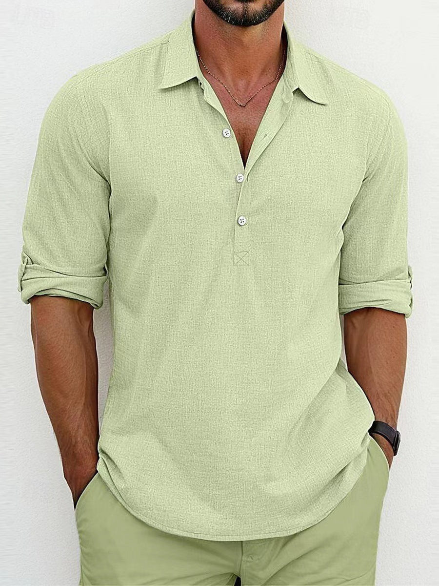 Leinenhemd für Herren – Atmungsaktives, elegantes Design für Sommerabende 4