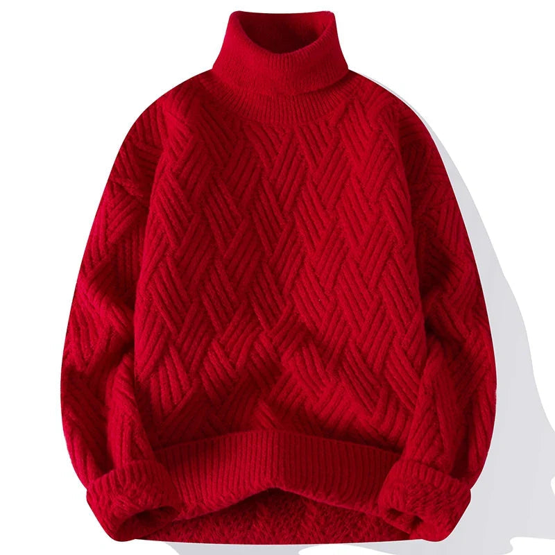 Leonhard | Herren Strickpullover Rollkragen Grobstrick 5