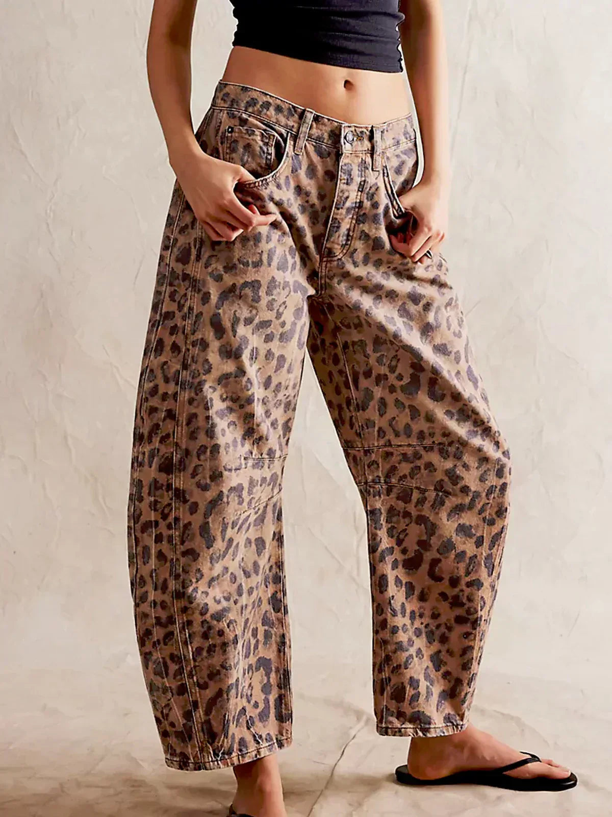 Leoparden Fassjeans für Selbstbewusste Styles 0