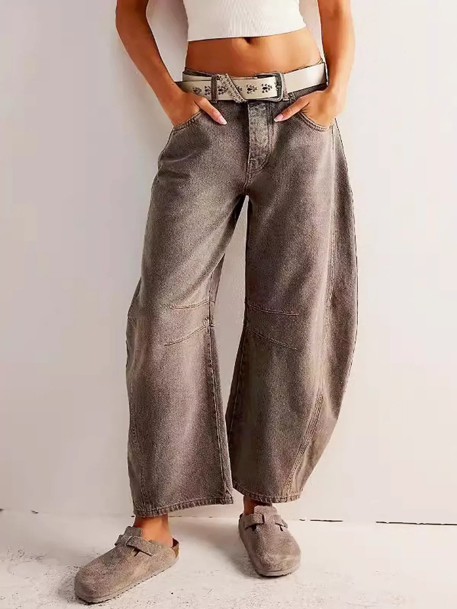 Leoparden Fassjeans für Selbstbewusste Styles 10