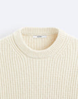 Lina | Damen Strickpullover Rundhals Grobstrick 4