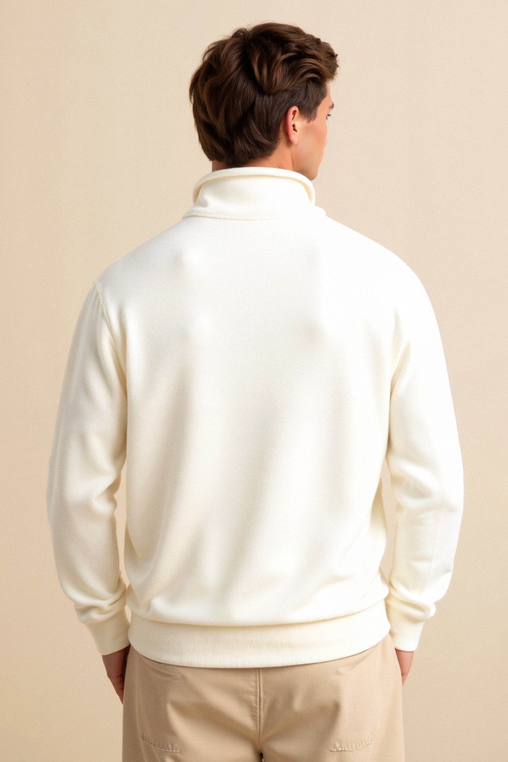 Luca | Herren Strickjacke Reißverschluss Stehkragen Fleece 3