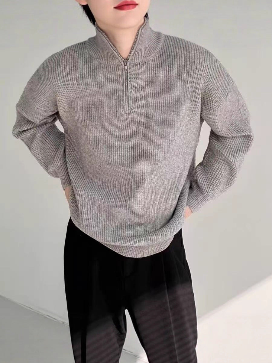 Luca | Herren Strickpullover Reißverschluss Grobstrick 7
