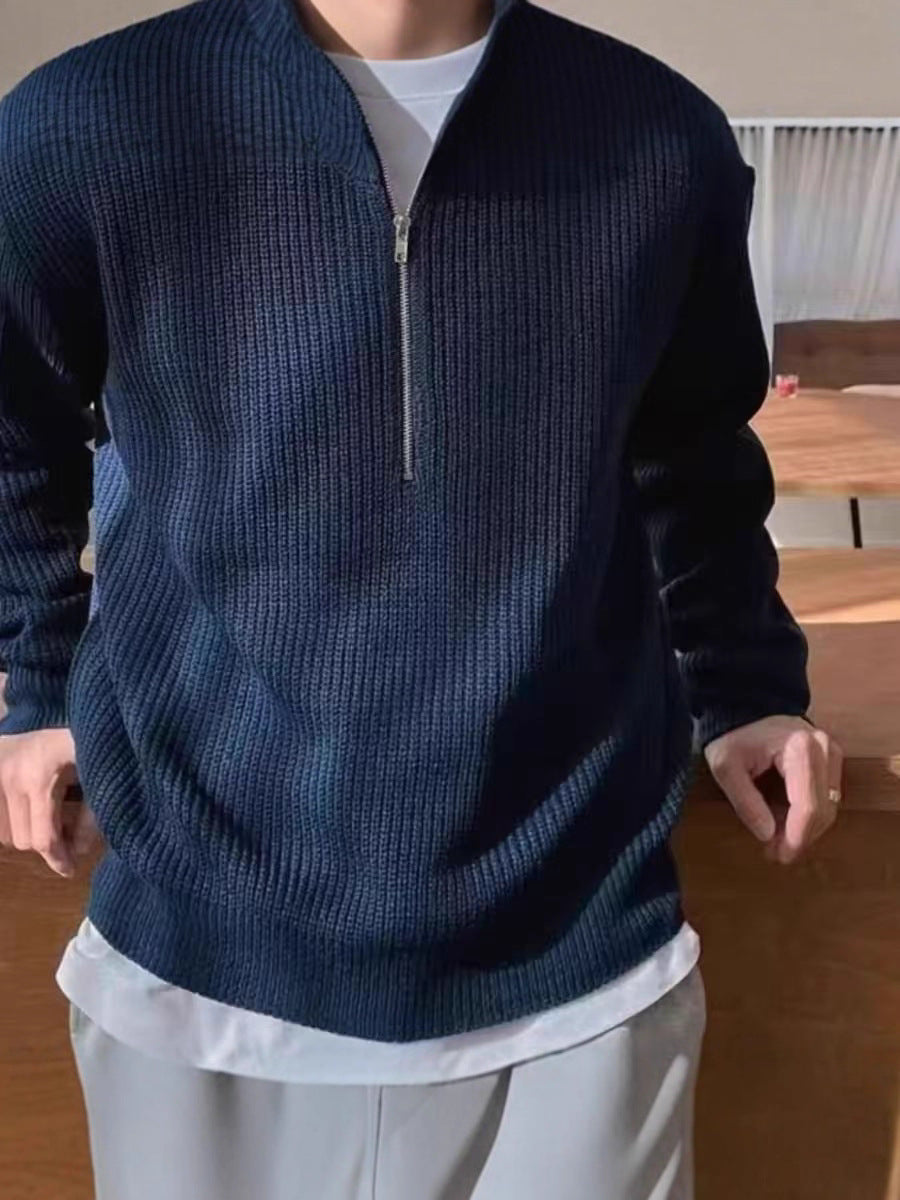 Luca | Herren Strickpullover Reißverschluss Grobstrick 9