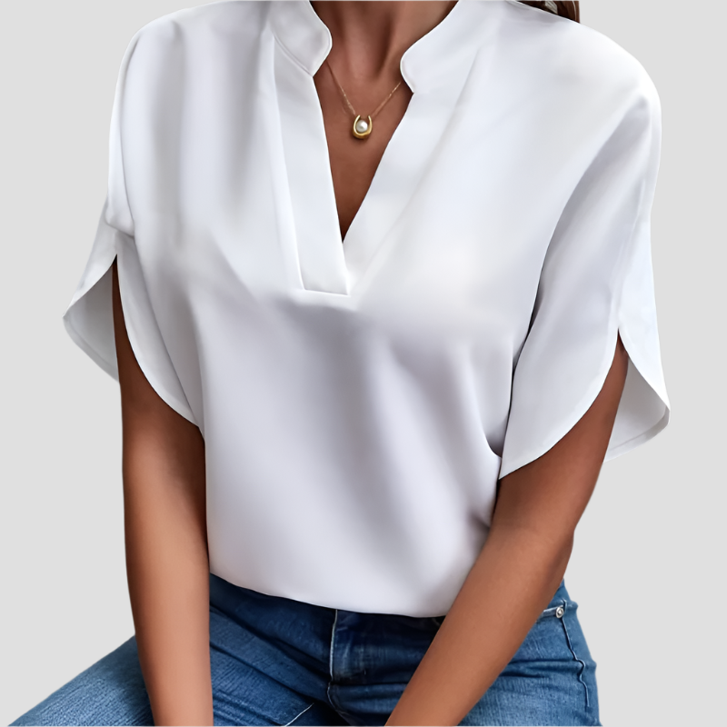 Luftige Weiße Damenbluse aus Leichtem Stoff – Elegante Festliche Bluse für Sommer und Jeden Anlass 1