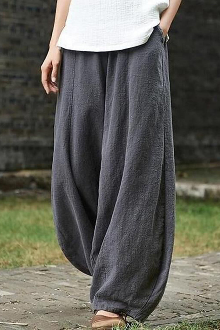 Luftige Haremshose aus Baumwolle mit elastischem Bund und Taschen – Bequeme Sommerhose für jeden Anlass 3