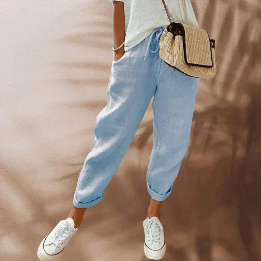 Luftige Sommerhose mit eleganter Passform – Atmungsaktives Material für Komfort und Stil 4