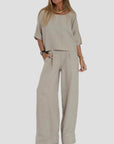 Luftiges Damen Outfit Set aus Leichtem Material – Elegantes Oberteil und Hose für Jeden Anlass 1