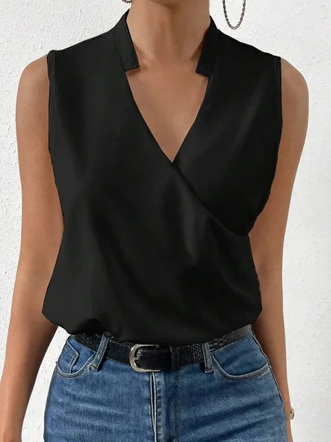 Luftiges Damen Top mit V-Ausschnitt – Weißes Sommeroberteil für Eleganz und Komfort 5