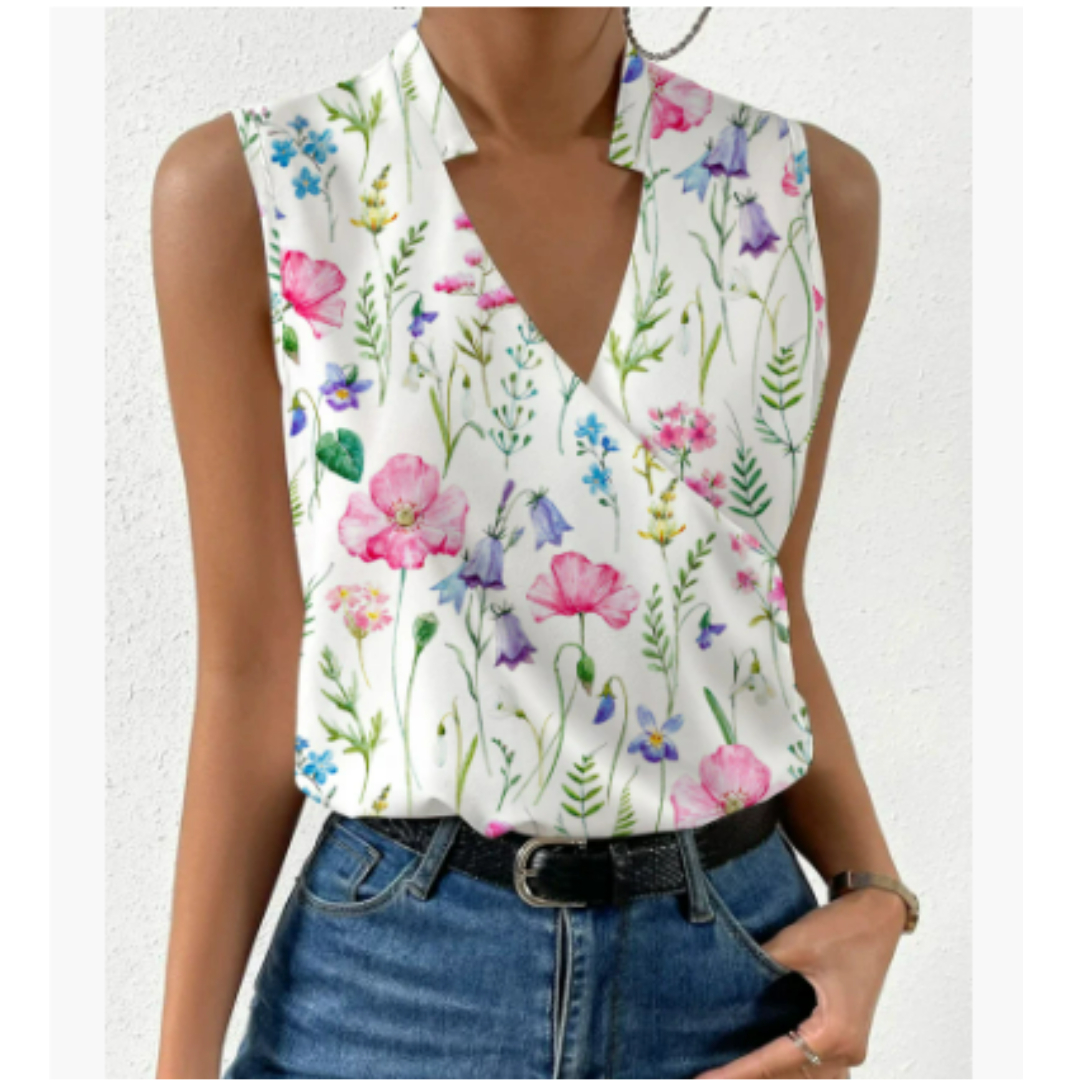 Luftiges Damen Top mit V-Ausschnitt – Weißes Sommeroberteil für Eleganz und Komfort 6