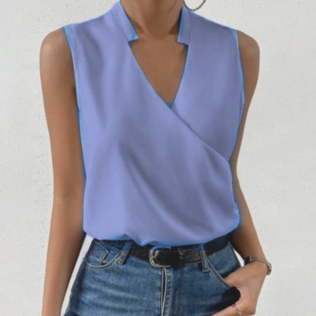 Luftiges Damen Top mit V-Ausschnitt – Weißes Sommeroberteil für Eleganz und Komfort 7