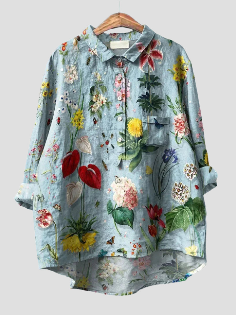 Luftiges Damen T-Shirt mit Eleganter Passform und Blumendetails – Ideal für Jeden Anlass 1