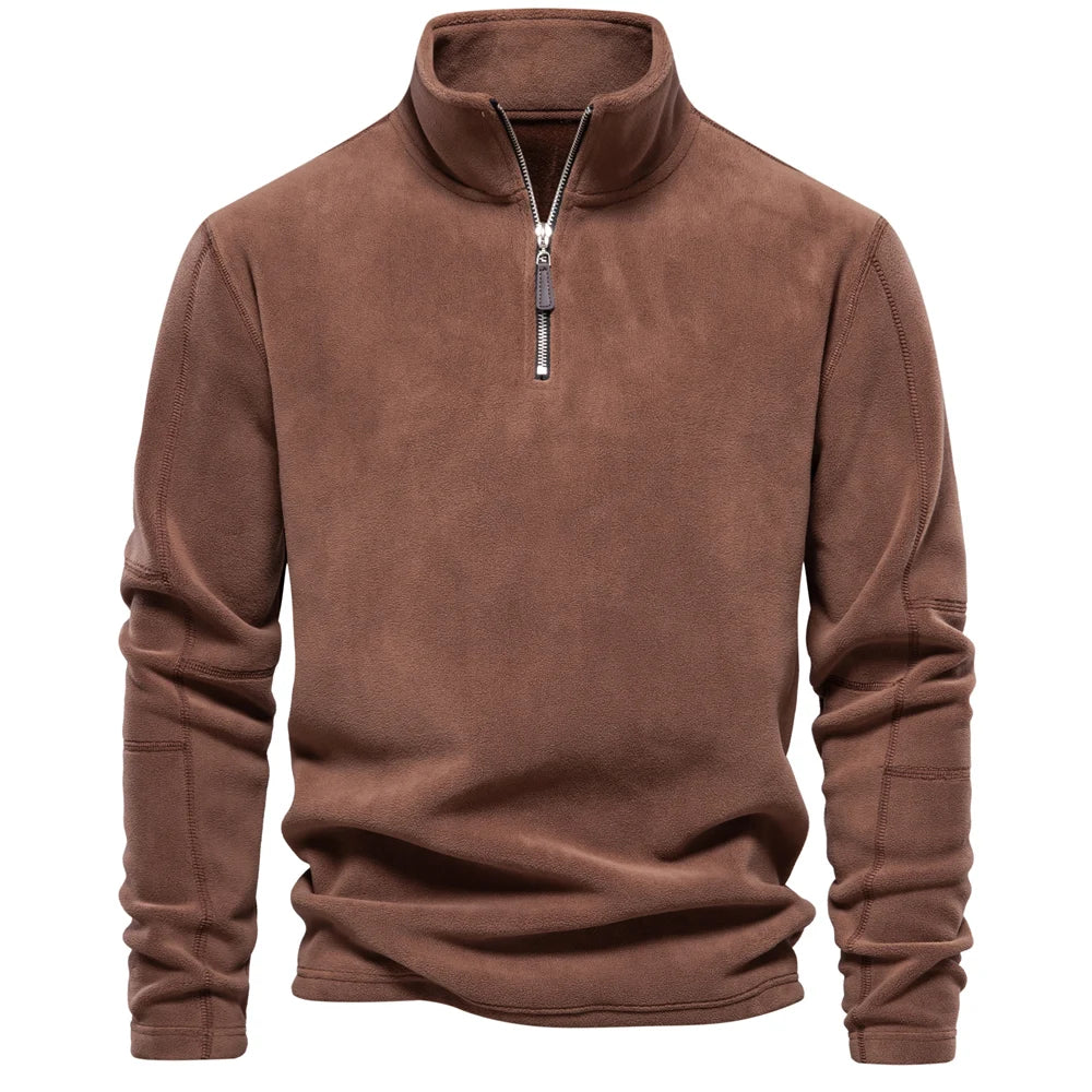 Max | Herren Rollkragenpullover Reißverschluss Fleece 0