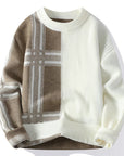 Minimalistischer Patchwork Pullover für Herren 0