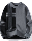 Minimalistischer Patchwork Pullover für Herren 2