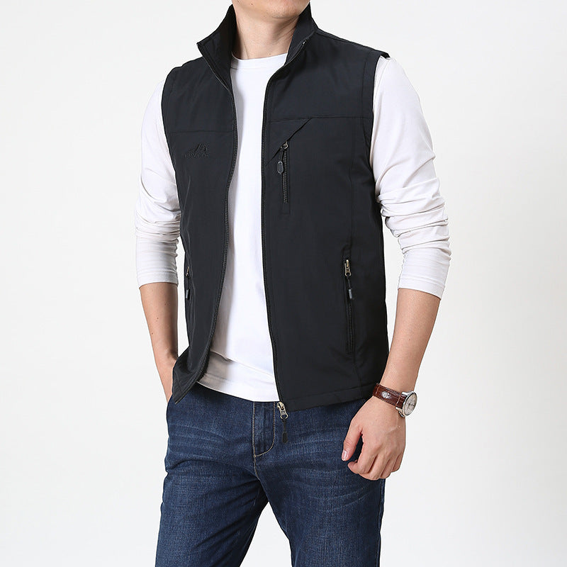 Moderne Herren Weste mit Stehkragen für Eleganz 0
