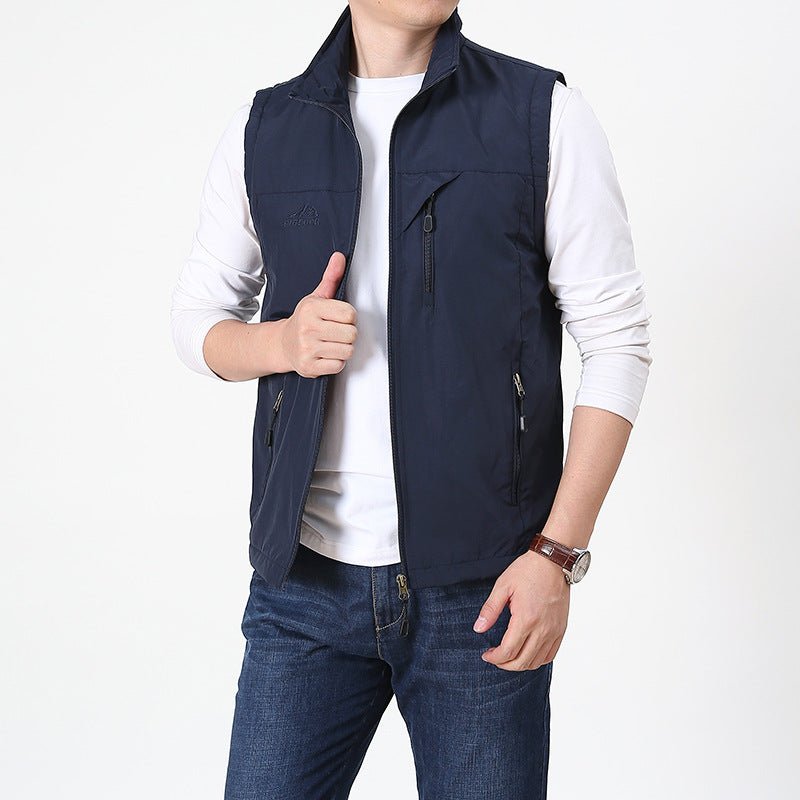 Moderne Herren Weste mit Stehkragen für Eleganz 3