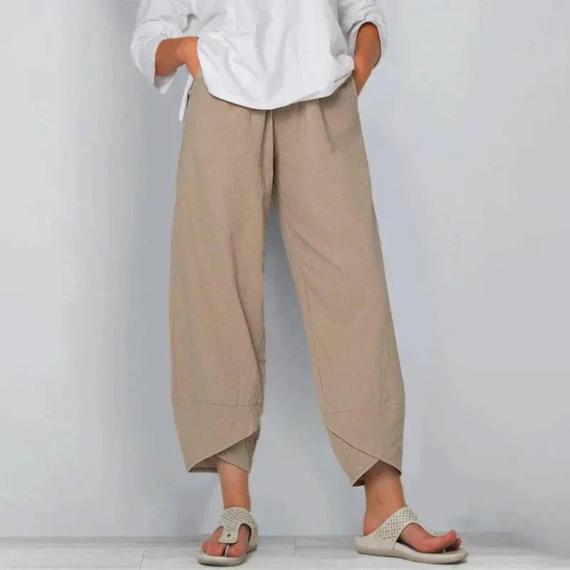 Moderne Hosen mit Überlappungs-Saumdesign 2