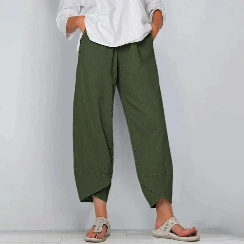 Moderne Hosen mit Überlappungs-Saumdesign 3