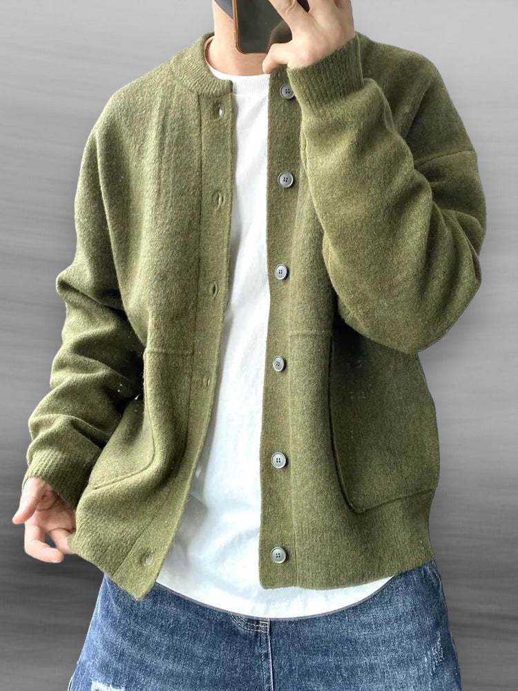 Moderne Strickjacke mit Bomberkragen für Stilbewusste 2