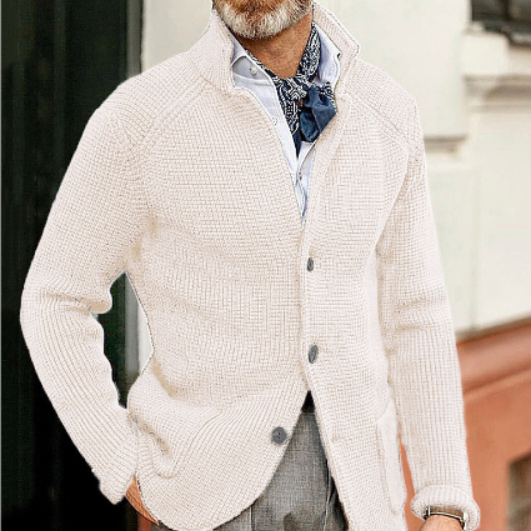 Moderne Strickjacke mit Knopfverschluss 2