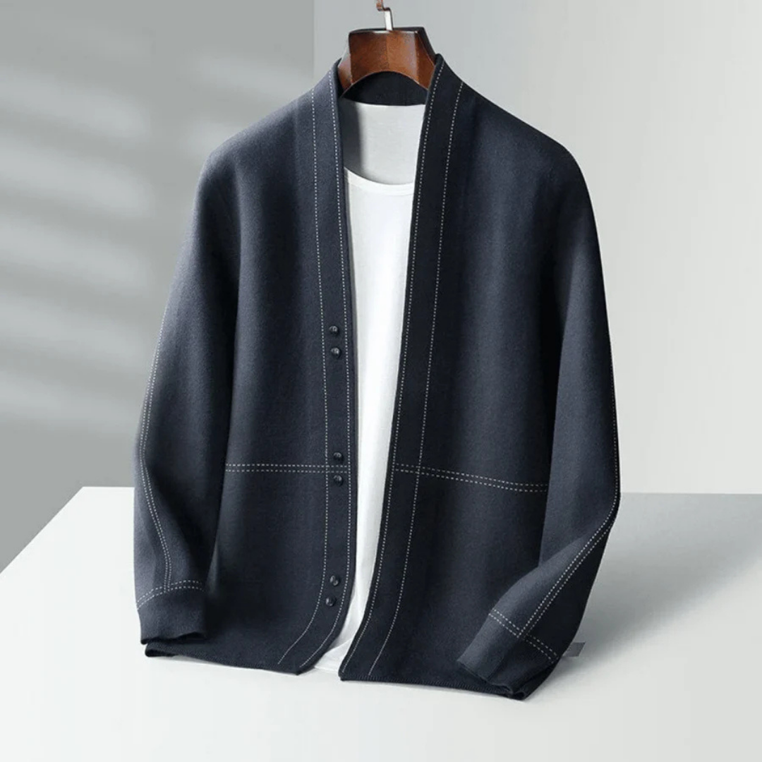Moderne Strickjacke mit offener Vorderseite 1