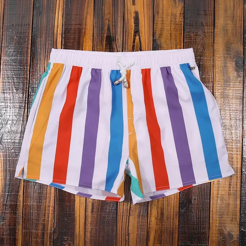 Modische Badeshorts mit Streifen – Leichtes Material und Bequeme Passform für Strandtage 4