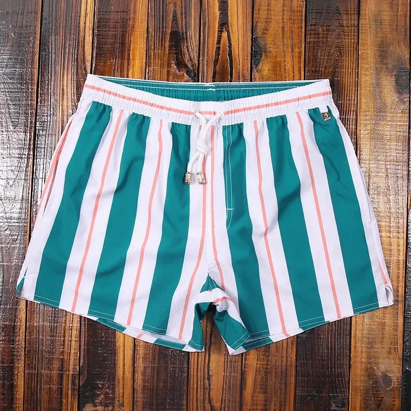 Modische Badeshorts mit Streifen – Leichtes Material und Bequeme Passform für Strandtage 7