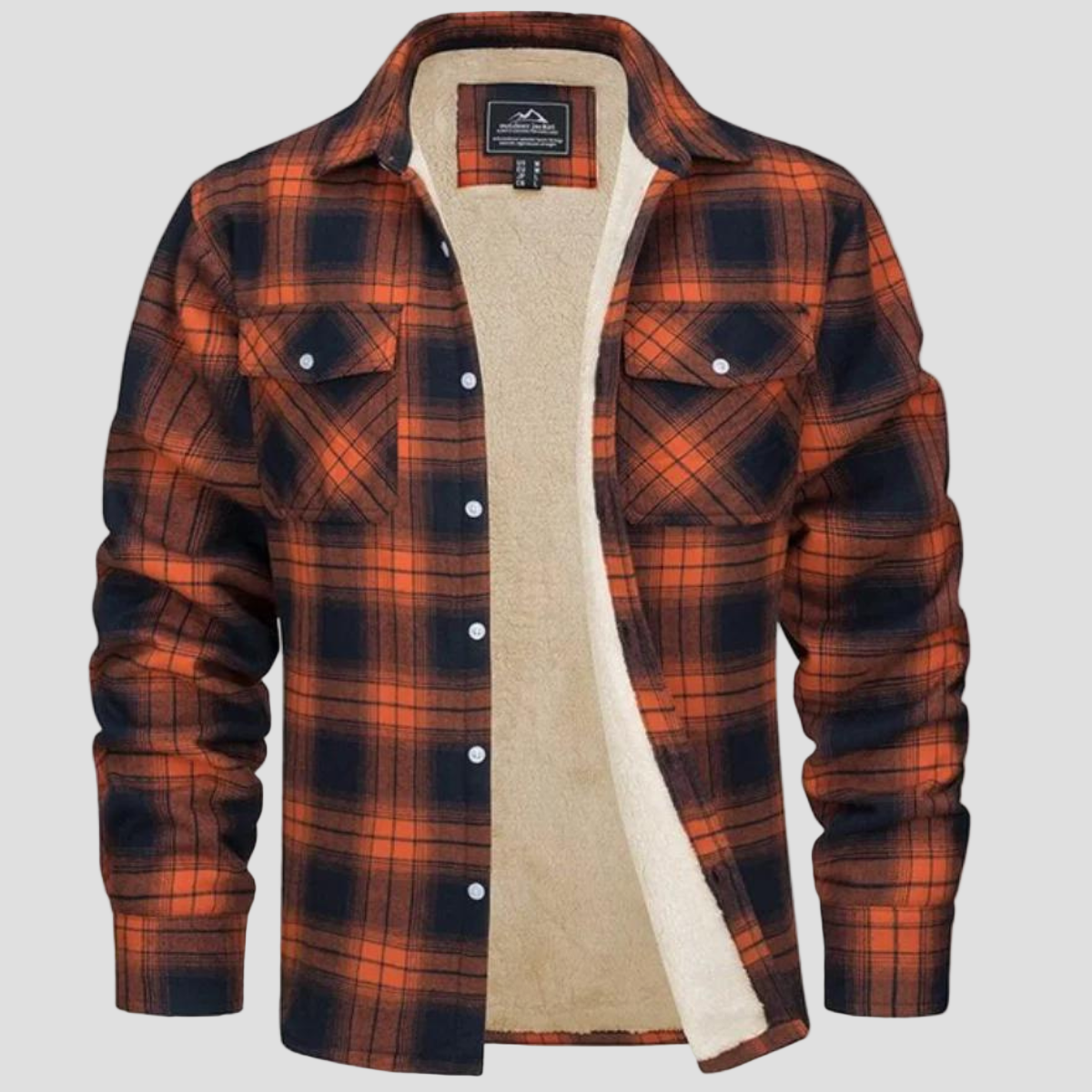 Modische Bomberjacke mit Karomuster für kalte Tage 0