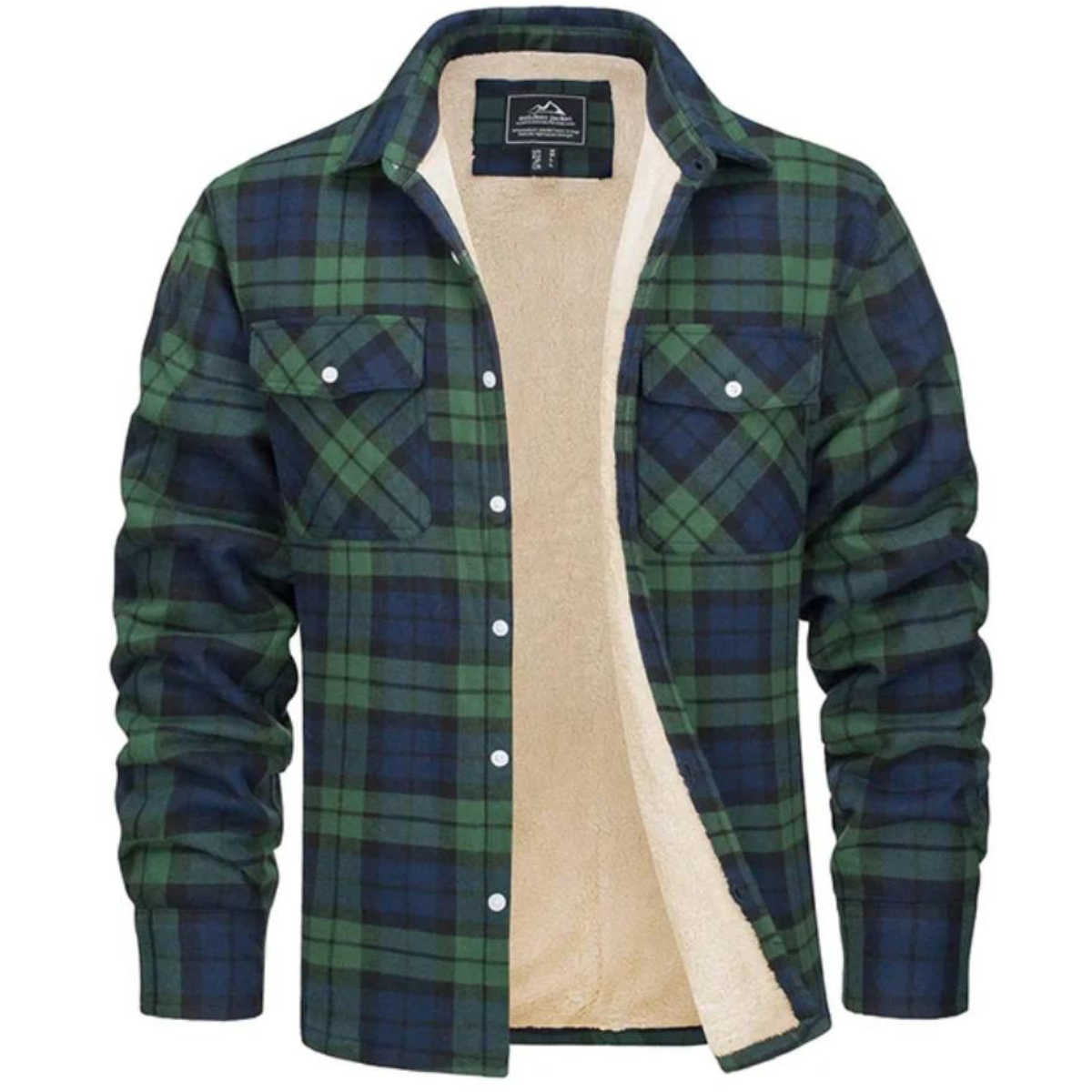 Modische Bomberjacke mit Karomuster für kalte Tage 1