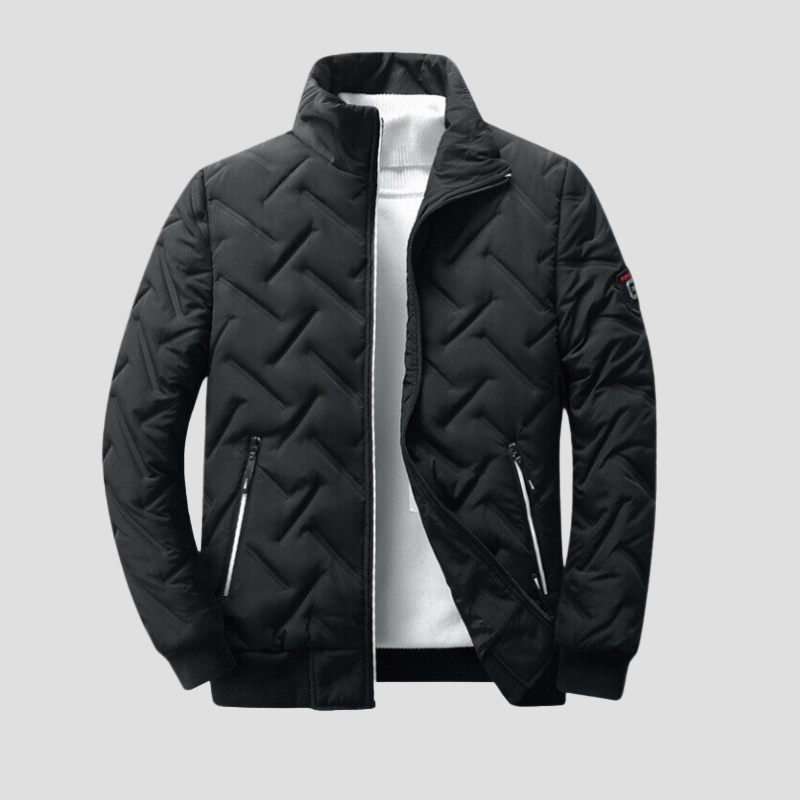 Modische Steppjacke mit hohem Kragen für Stil 0