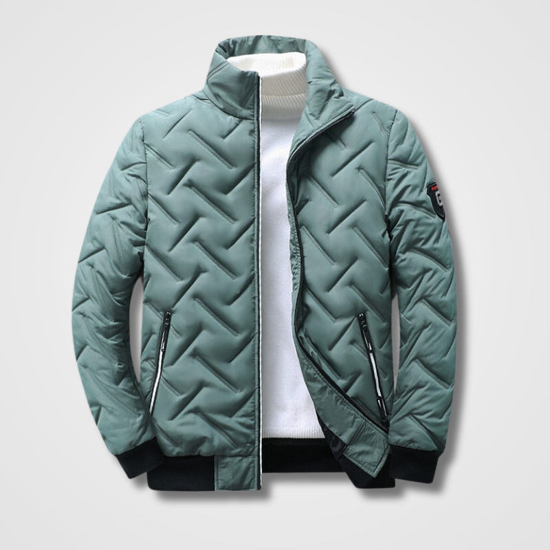 Modische Steppjacke mit hohem Kragen für Stil 2