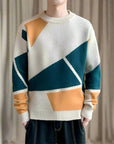 Modischer Strickpullover mit geometrischem Muster 3