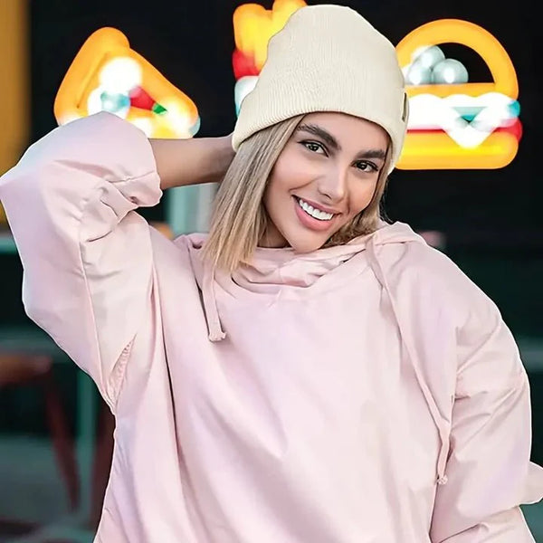 Noor | Damen Winter Mütze seidig weich winddicht 2