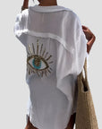Oversized Hemd mit Besticktem Rückendetail 0