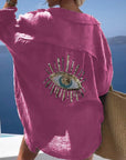 Oversized Hemd mit Besticktem Rückendetail 11
