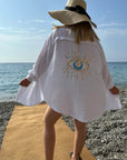 Oversized Hemd mit Besticktem Rückendetail 2