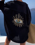 Oversized Hemd mit Besticktem Rückendetail 3