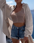 Oversized Hemd mit Besticktem Rückendetail 6