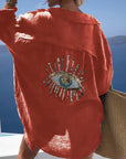 Oversized Hemd mit Besticktem Rückendetail 8