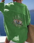 Oversized Hemd mit Besticktem Rückendetail 9
