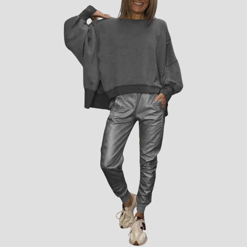Oversized Satin-Pullover für Elegante Anlässe 0