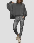 Oversized Satin-Pullover für Elegante Anlässe 0