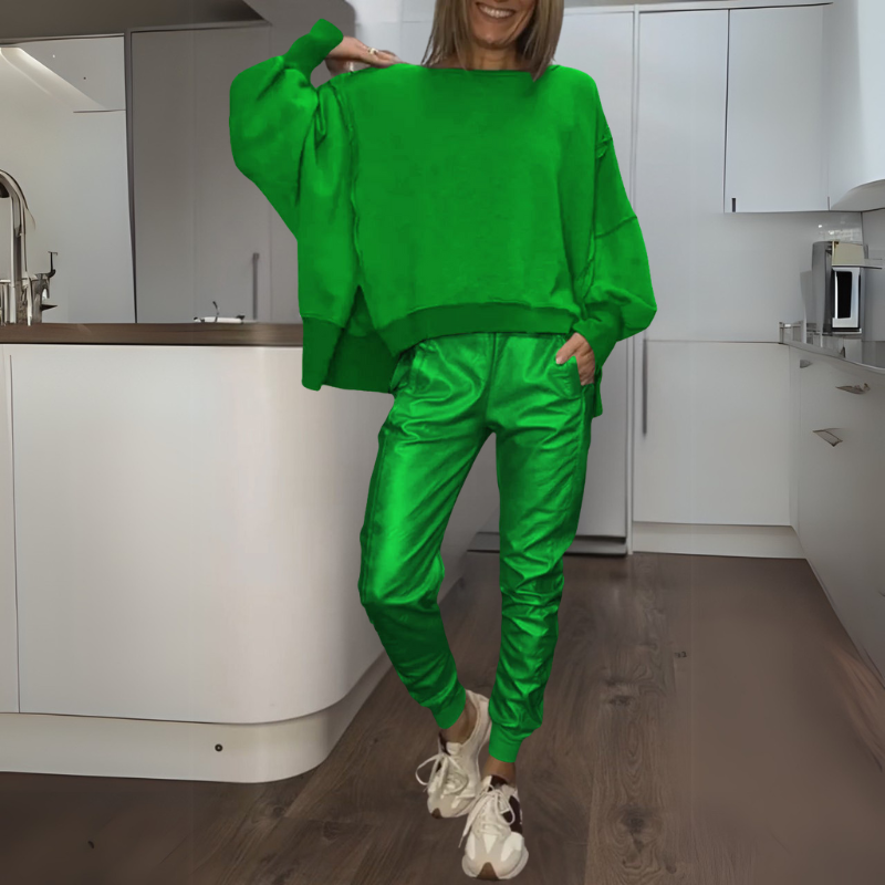 Oversized Satin-Pullover für Elegante Anlässe 2