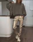 Oversized Satin-Pullover für Elegante Anlässe 4