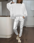 Oversized Satin-Pullover für Elegante Anlässe 5