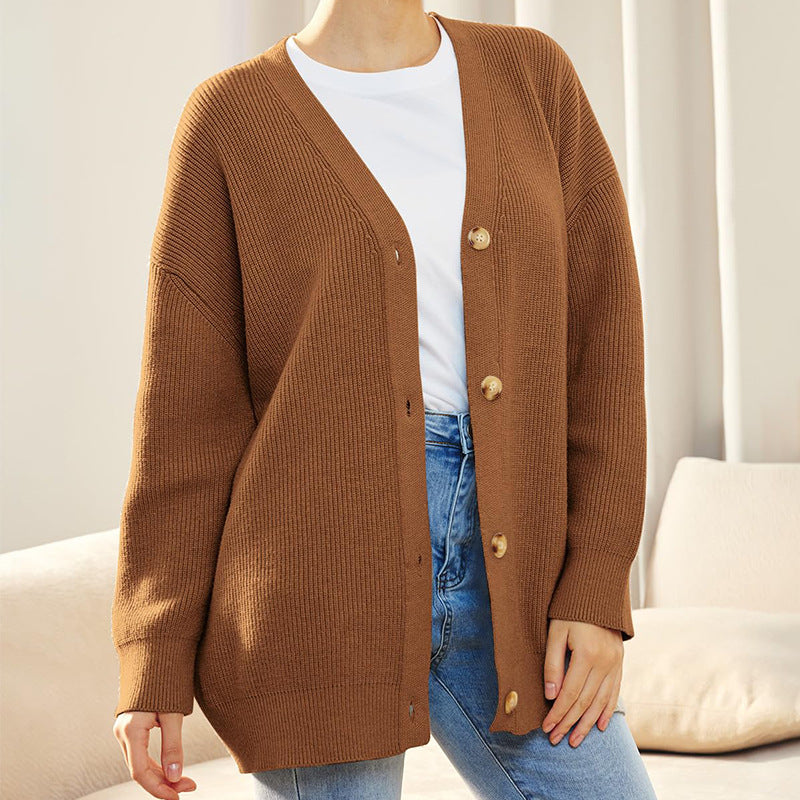 Oversized Strickjacke mit Knopfdetails für Gemütlichkeit 9